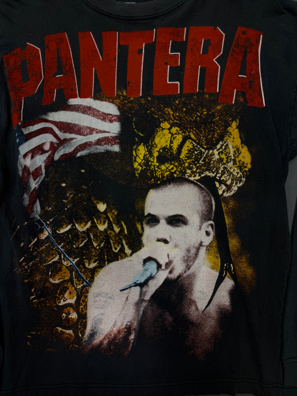 Vintage 1990s Pantera Band long-sleeve graphic shirt Featuring " Phil Anselmo "