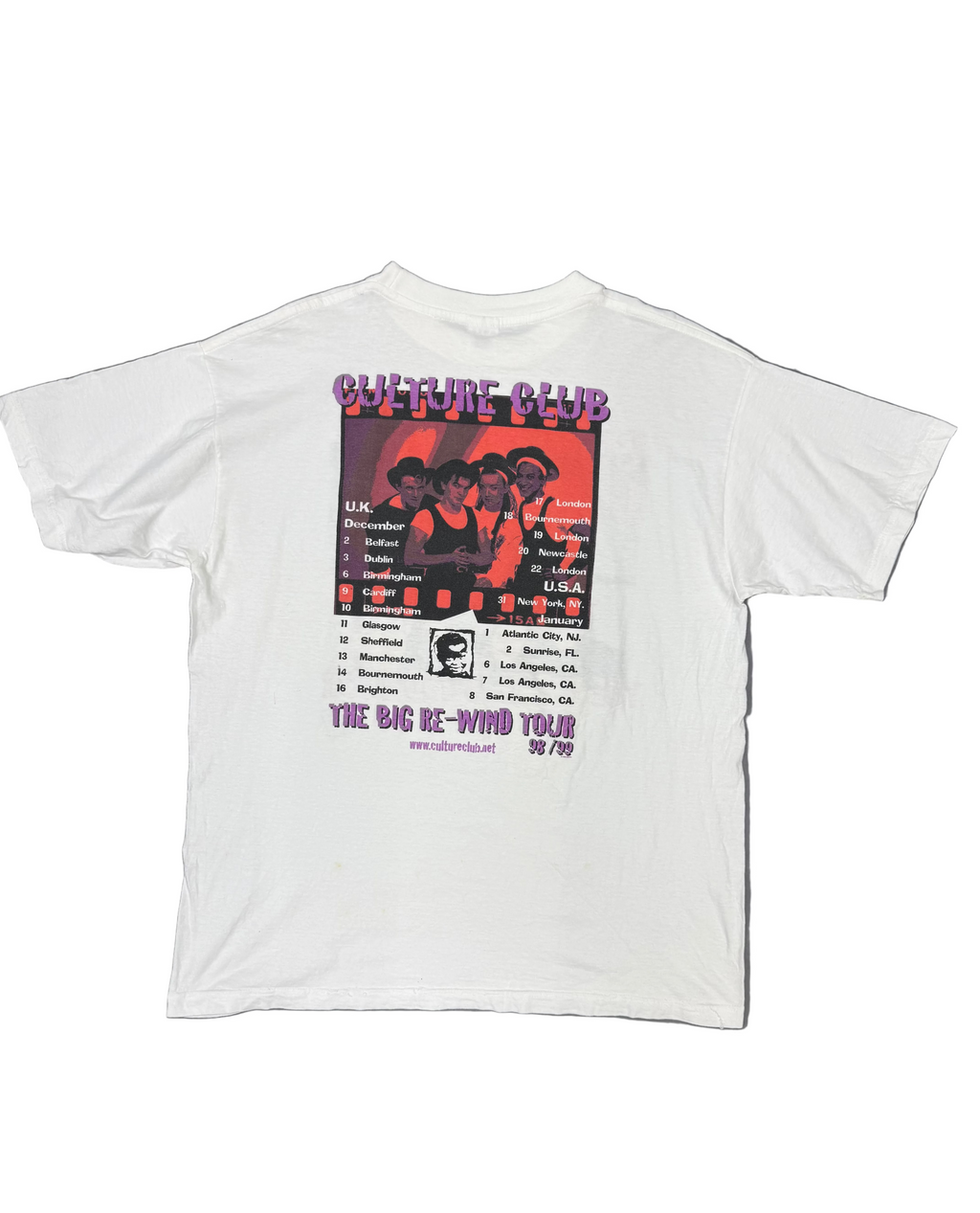 Vintage 19998 Culture Club "The Big Rewind Tour" Tshirt