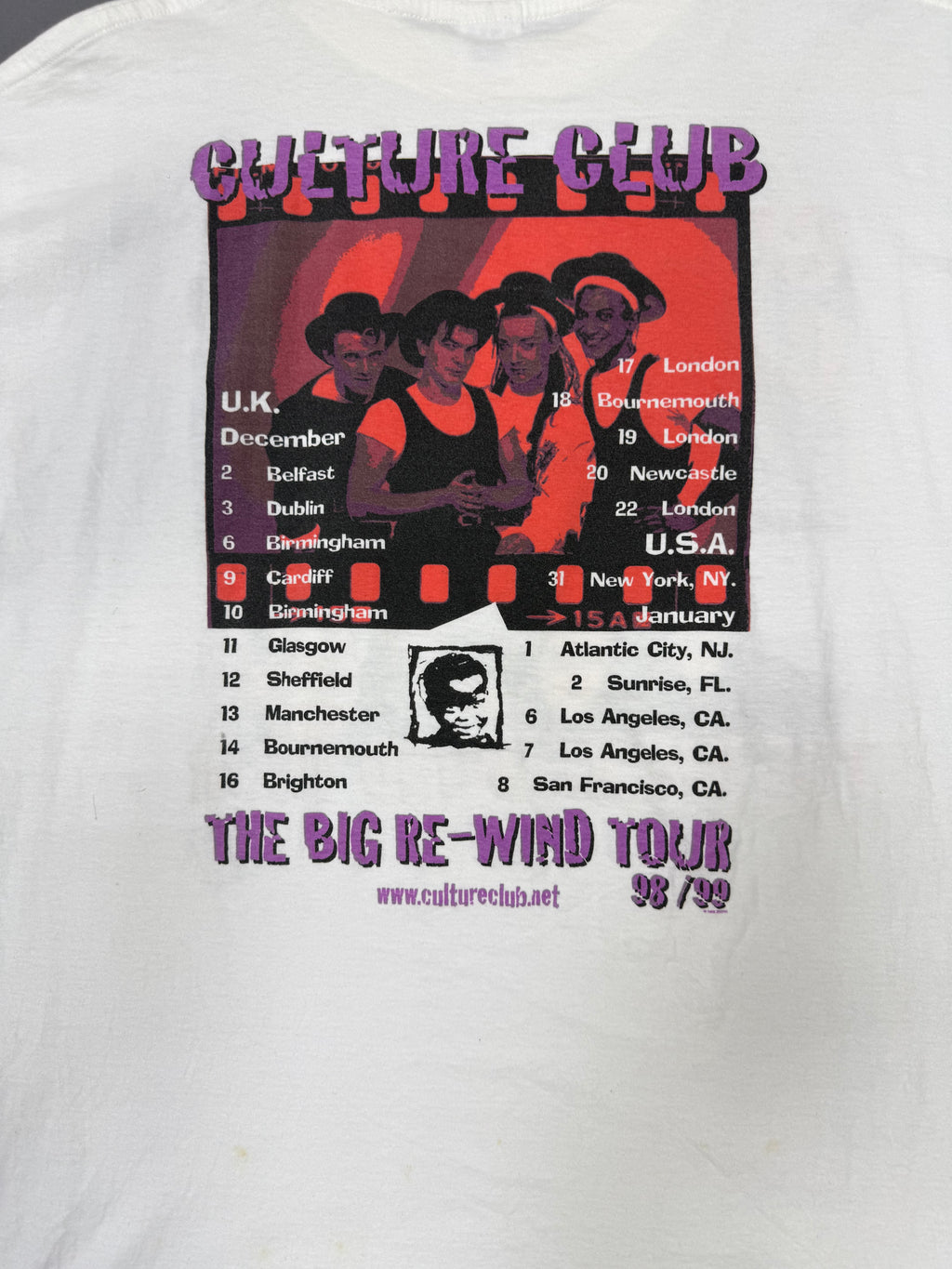 Vintage 19998 Culture Club "The Big Rewind Tour" Tshirt