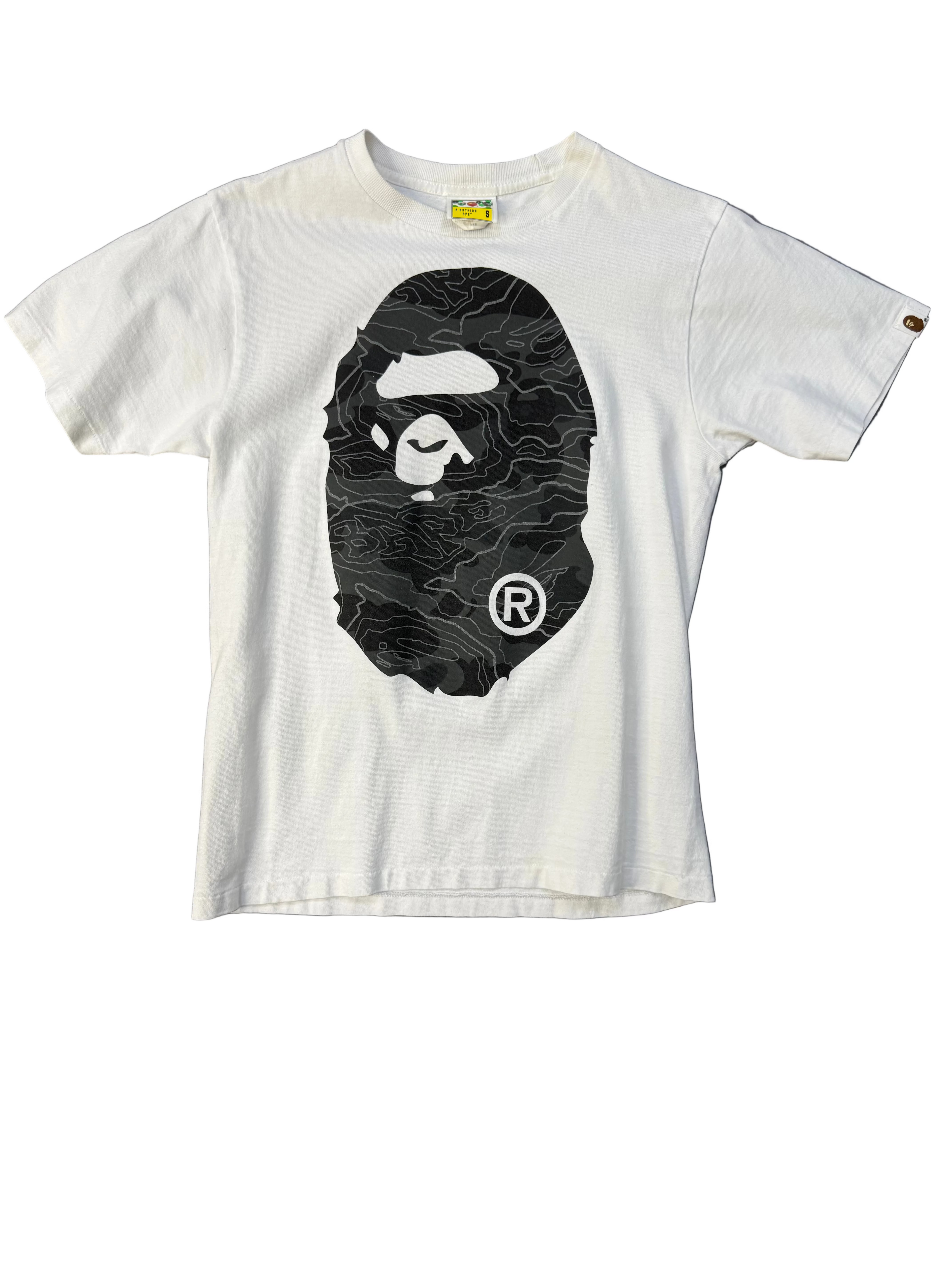 BAPE Layered Line camo Big Ape Head Tee