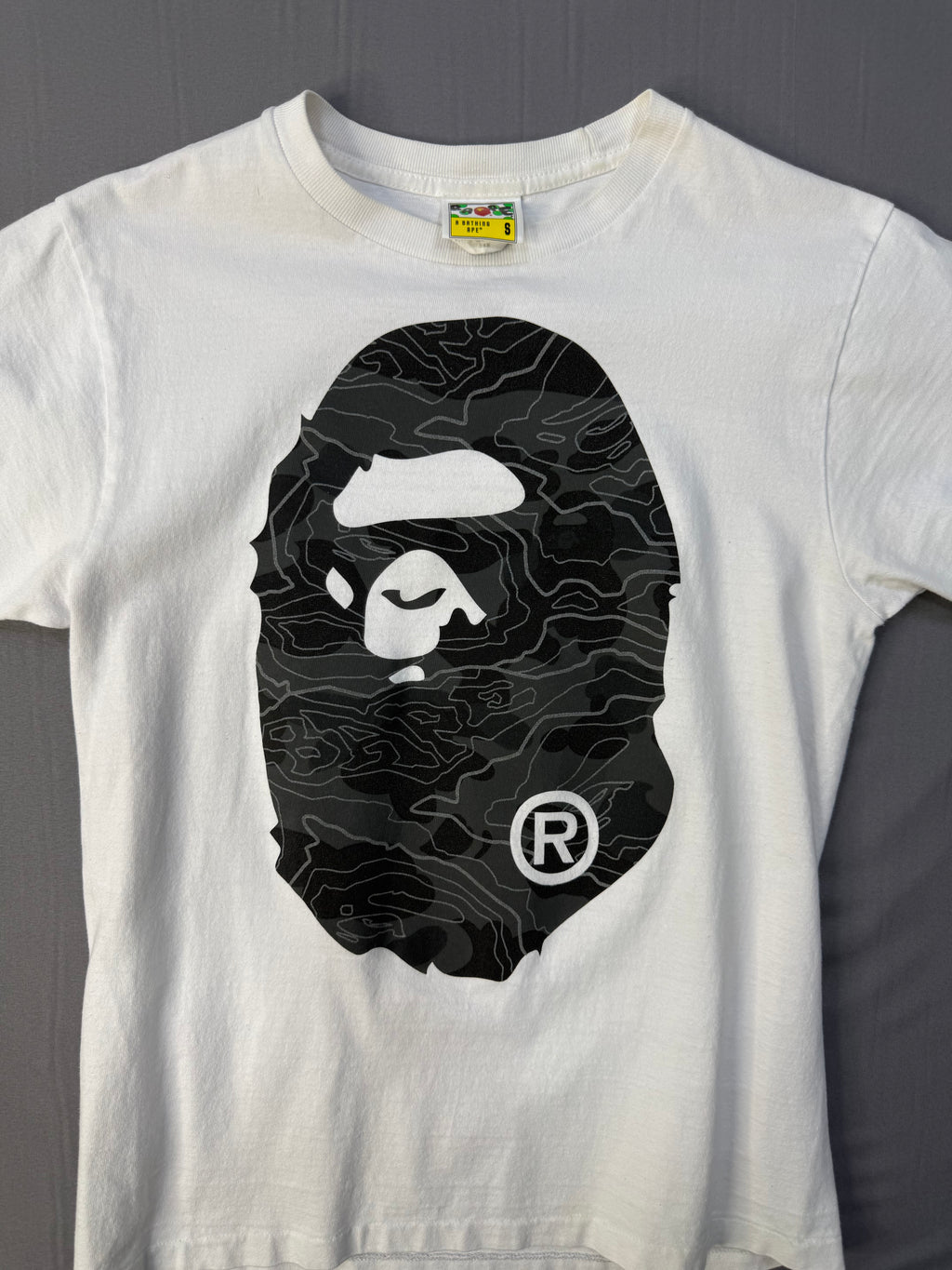 BAPE Layered Line camo Big Ape Head Tee