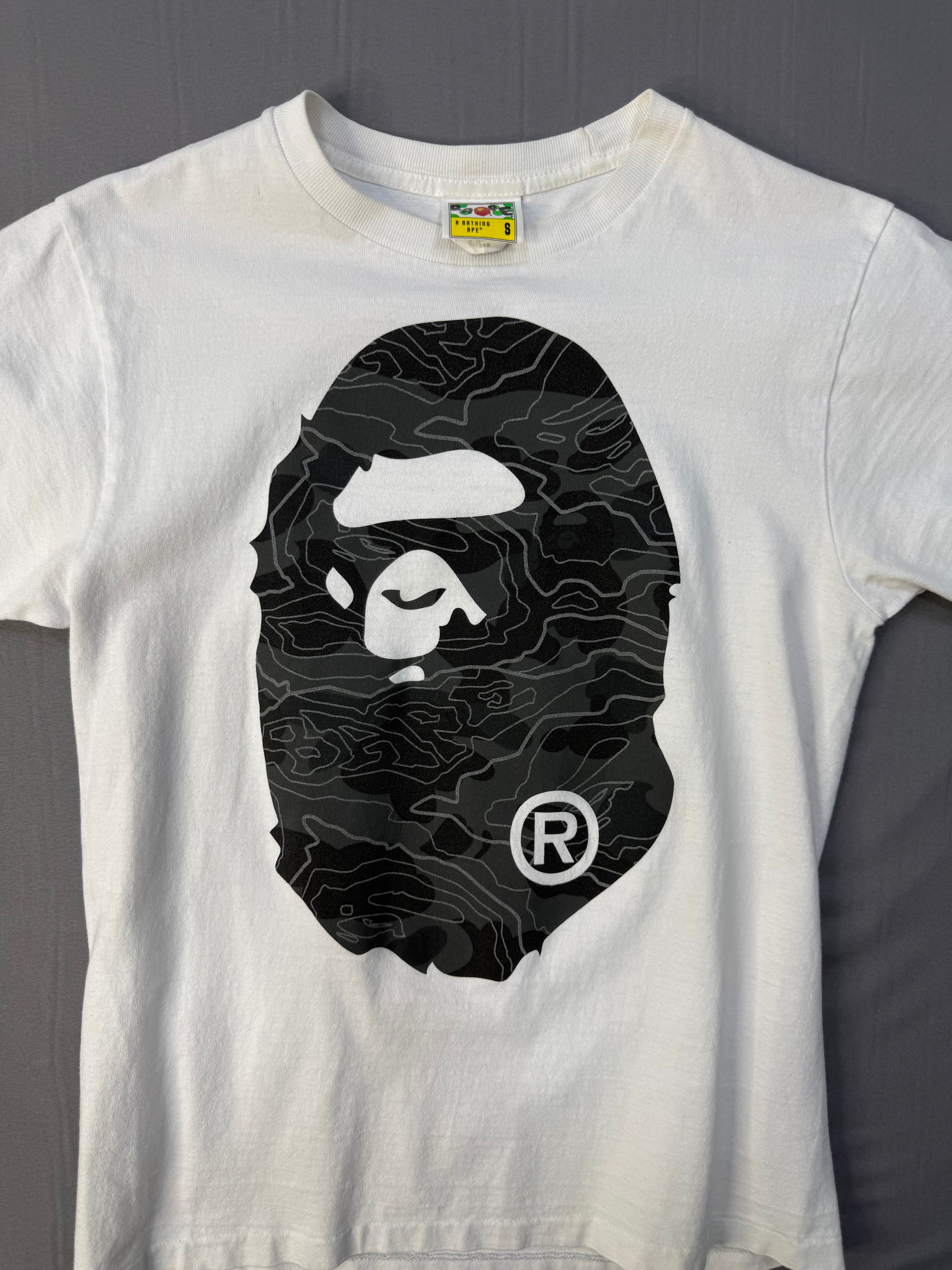 BAPE Layered Line camo Big Ape Head Tee