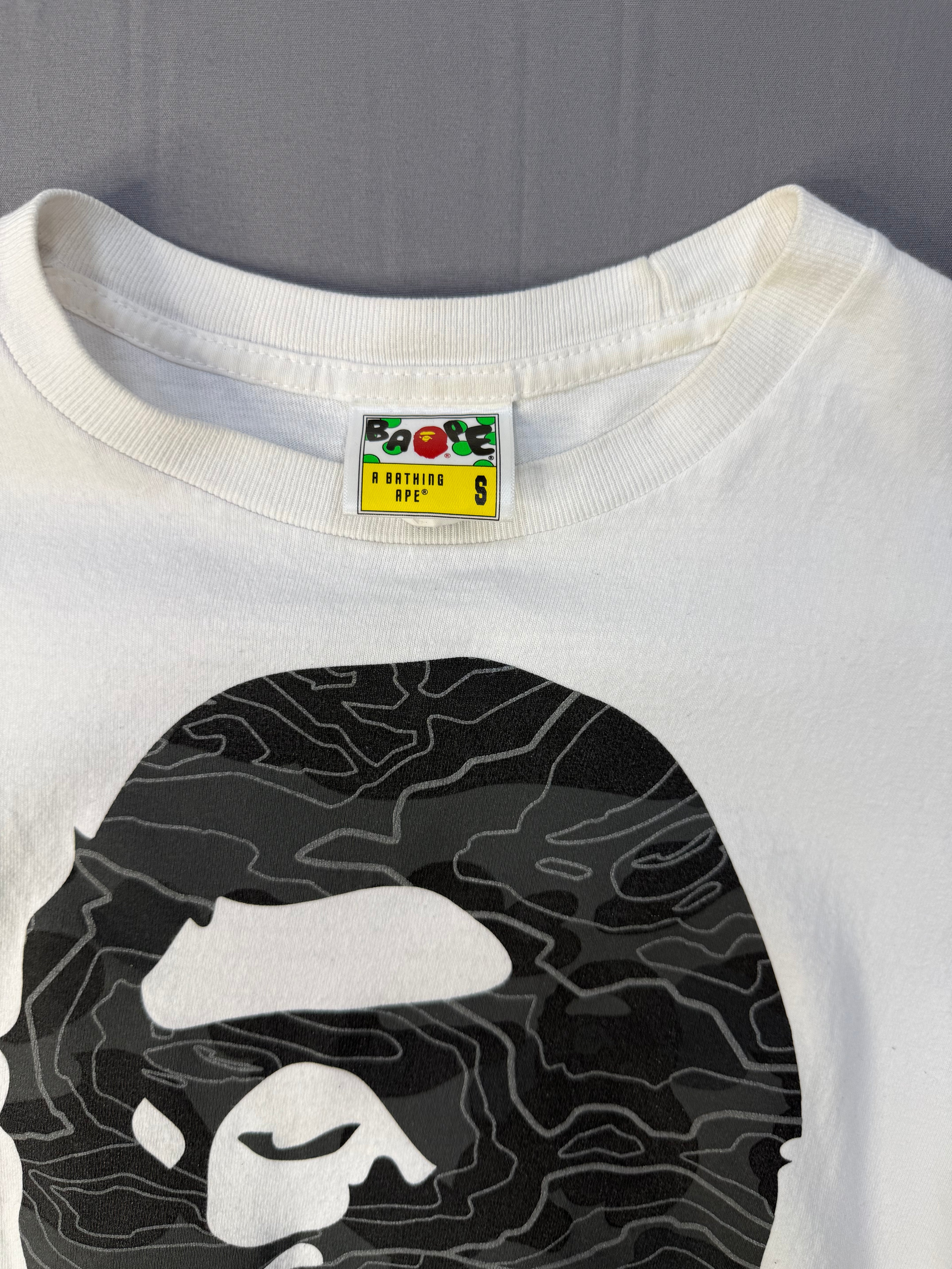 BAPE Layered Line camo Big Ape Head Tee